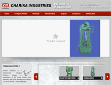Tablet Screenshot of charikaindustries.com